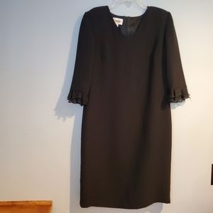 TALBOTS Black Dress w/ Ruffle sleeve, Size 8